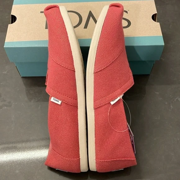 Toms Faded Rose Metallic Linen Alpargata Shoes NWT 8.5 - Picture 7 of 12